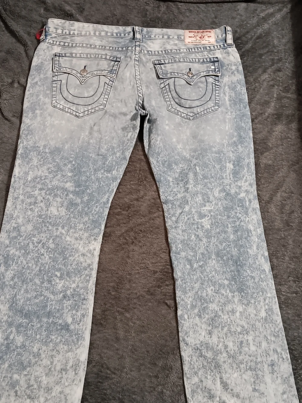 True Religion Light Acid-Wash Blue Bootcut Jeans